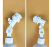 Robinet à boisseau sphérique flotteur en plastique 6,35 mm pour systèmes d'osmose inverse et aquariums - Vanne de remplissage et d'alimentation automatique - Pression nominale de 0,02 à 0,8 MPa