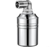 Robinet à boisseau sphérique flotteur haute pression en acier inoxydable pour réservoir de lavage de voiture, système solaire, économie d'espace, rouge (0,5 entrée latérale)