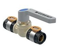 Robinet à boisseau sphérique FlowFit Geberit 619857001 Ø 75 mm, avec levier de commande
