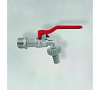 Robinet à boisseau sphérique Fukana 1/2" 53275 laiton chromé, poignée à levier en acier, DIN 50930-6