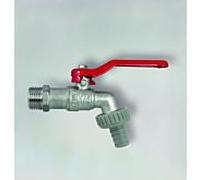 Robinet à boisseau sphérique Fukana 1" 53073 en laiton chromé, poignée à levier en acier, DIN 50930-6