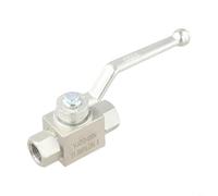 Robinet à boisseau sphérique hydraulique 2 voies 500 bar MWP, adapté pour eau haute pression, huile, gaz, fonte/acier au carbone (M16X1.5-DN8)