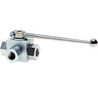 Robinet à boisseau sphérique hydraulique en acier à 3 voies T-port G 3/4 pouce