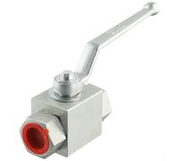 Robinet à boisseau sphérique hydraulique haute pression 500 bar à entraînement manuel Corps en acier au carbone Nitrile Acétal Joint fileté G1/4 G3/8 G1/2 G3/4 G1 pour eau, huile, gaz, usage