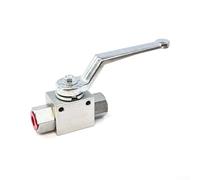 Robinet à boisseau sphérique hydraulique haute pression avec commande manuelle pour BSP, adapté pour l'eau, l'huile, le gaz, design en acier carbone (G3/4)