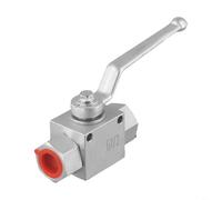 Robinet à boisseau sphérique hydraulique haute pression avec commande manuelle pour BSP, adapté pour l'eau, l'huile, le gaz, design en acier carbone (G1/2)