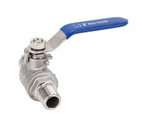 Robinet à boisseau sphérique inox 304 DN10 fileté mâle 3/8 pouces | Corps inox 304 surface étanche poignée manuelle filetage externe eau liquide gaz vapeur pompe jardin citerne pluie