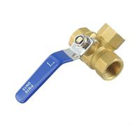 Robinet à boisseau sphérique manuel 3 voies en laiton, raccord fileté interne, robinet à boisseau sphérique fixe pour eau, huile, gaz, convient pour les applications industrielles de contrôle des