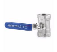 Robinet à boisseau sphérique monobloc en acier inoxydable SS304, filetage femelle x femelle, robinet à boisseau sphérique d'arrêt sanitaire droit(1.5 Inch)