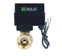 Robinet à boisseau sphérique motorisé 3/4" - Robinet à boisseau sphérique électrique en laiton, 9-36 V AC/DC, 2 fils réglage retour automatique, normalement fermé, filetage G by U.S. Solid