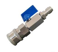 Robinet à boisseau sphérique pour applications de nettoyeur haute pression avec construction en acier inoxydable, support à connexion rapide et compatibilité avec filetage NPT mâle (1/4)