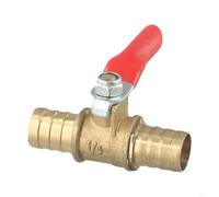 Robinet à boisseau sphérique pour conduite d'eau et de gaz fabriqué en laiton forgé, tailles de cannelure de tuyau de 6 mm, 8 mm, 10 mm, 12 mm