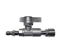 Robinet à boisseau sphérique pour nettoyeur haute pression, 5000 psi, construction en métal haute résistance, joint en PTFE, revêtement antirouille adapté pour un nettoyage extérieur professionnel