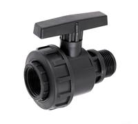 Robinet à boisseau sphérique PP avec entrée femelle filetée et sortie mâle de compression pour tuyauterie PE dans les configurations d'irrigation agricole