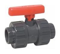 Robinet à boisseau sphérique Profec PVC-U avec manchon à coller des deux côtés Ø 40 mm, type Safe 600, 16 bar