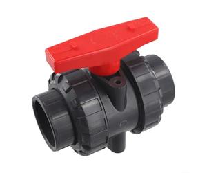 Robinet à boisseau sphérique PVC 2 Union avec double prise Union et conception de port complet pour un contrôle efficace du débit et un entretien facile dans l'eau, l'huile et les canalisations