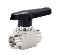 Robinet à boisseau sphérique Robinet à boisseau sphérique d'arrêt femelle 1/4" en acier inoxydable 304 for gaz naturel, eau, carburant et mazout tuyauterie sous pression