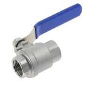 Robinet À Boisseau Sphérique Sanitaire Droit En Acier Inoxydable SS 304, Filetage Femelle 1/4", 3/8", 3/4", 1" Et 1-1/4".(1-1/4")