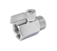 Robinet à boisseau sphérique sanitaire en acier inoxydable 304, filetage mâle femelle NPT, for eau et huile, 2 voies, brassage maison, 1 pièce(304 short handle,F-F_3/4")
