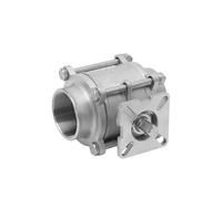 Robinet à boisseau sphérique trois pièces à plateforme haute en acier inoxydable DN20 304, robinet à boisseau sphérique à filetage femelle