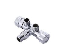 Robinet à Boisseau Sphérique, Valve d'angle de cuisine, 1 pièce, une en deux sorties, Double Machine à laver l'eau, Valve d'arrêt des toilettes, robinet multifonction, pièces de tuyau de remplissa