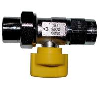 Robinet À Boule Gaz Passage Rp3/4" Avec Protection Thermique, Chromé