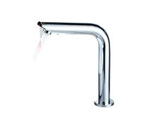 Robinet à capteur Automatique, Robinet de lavabo chromé monté sur Le Pont, Grand mélangeur d'eau gonflé pour Cuisine Salle de Bain ELS8870 (Eau Chaude Froide)