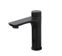 Robinet à capteur infrarouge en acier inoxydable 304, mélangeur chaud et froid, mitigeur de lavabo de salle de bain, robinet automatique à mains, capteur d'économie d'eau activé par le mouvement (noir
