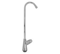 Robinet à col de cygne à ressort transparent à bouton-poussoir | Robinet de fontaine à eau potable chromé | Raccord BSP 3/8" avec une connexion femelle BSP de 0,3 cm