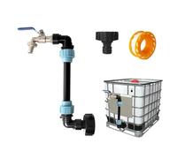 Robinet à Col de Cygne IBC avec Adaptateur de Réservoir S60x6 - Raccord Cuve 1000 Litres 3/4" pour Réservoir d'Eau de Pluie - Remplissage Pratique de l'Arrosoir