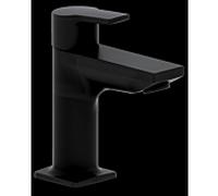 Robinet à colonne Heinrich Schulte alpha_400 Z069000-00280 noir mat, projection 100mm, poignée en métal