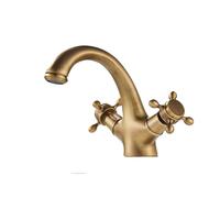 Robinet à deux poignées en laiton | Utilisation multicolore : mélange d'eau de cuisine et de salle de bain.(Brass a)
