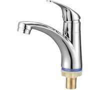 Robinet à Eau Simple à Bec Courbé Finition Chromée Argent