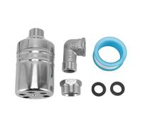 Robinet à flotteur de contrôle du niveau d'eau, robinet à flotteur d'eau entièrement automatique en acier inoxydable avec coude de 1/2 po et adaptateur pour fontaine de piscine