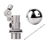Robinet à flotteur réglable en acier inoxydable 304, 1/2", 3/4", 1", 1-1/4", 1-1/2", 2", 3", 4", contrôle du niveau d'eau, robinet à boisseau sphérique flottant for réservoir/expansion (DN40)(DN32)