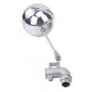 Robinet à flotteur réglable en acier inoxydable 304, 1/2", 3/4", 1", for réservoir d'eau, coude coudé, robinet à boisseau sphérique flottant, réservoir d'eau/d'expansion (taille: 1/2")(3/4")