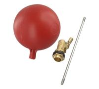 Robinet à flotteur robuste pour réservoirs avec design en laiton et boule en plastique (DN15)