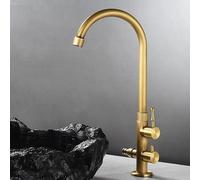 Robinet à froid antique extérieur entièrement en cuivre antigel rétro pour lavabo cour à ouverture rapide, double usage, modèle rond