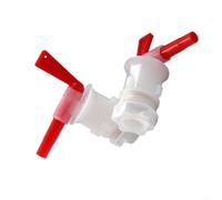 Robinet à levier rouge pour seau à infusion rotatif à 180° | Plastique, résistant à la chaleur, gratuit, sans danger pour la bière, le vin pour le cidre, construction