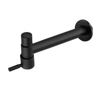 Robinet à long manche pour jardin extérieur, robinet mural en acier inoxydable pour cuisine et salle de bain avec finition noire, robinets d'eau pour une utilisation polyvalente (L)