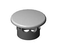 Robinet à ouverture par poussoir VitrA 6398L003-7205 avec couvercle de robinet en céramique, blanc brillant
