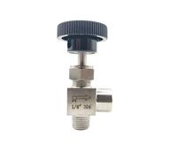 Robinet à pointeau à angle droit en acier inoxydable 304, filetage mâle/femelle de 1/8" à 1/2" for applications dans l'eau, le pétrole et le gaz(1/8 In)