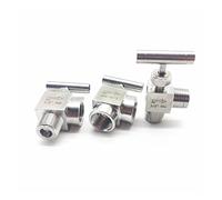 Robinet à pointeau à angle droit en acier inoxydable 304, filetage mâle vers femelle, 1/8", 1/4", 3/8", 1/2".(G-male Thread,1/8 Inch)