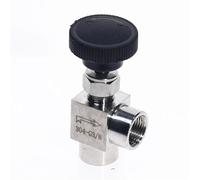 Robinet à pointeau en acier inoxydable 304, filetage femelle à angle droit 1/8'' 1/4'' 1/2'' BSP SS304 for eau, gaz, pétrole(0.5 Inch)