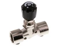 Robinet à pointeau G1/2'' en laiton nickele NBR 18 bar - NLBN