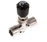 Robinet à pointeau G3/8'' en laiton nickele NBR 18 bar - NLBN