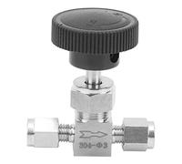 Robinet à pointeau haute pression 2 voies en acier inoxydable 304, vanne de régulation de débit pour l’eau, le gaz, l’ et les liquides, réglable avec précision et finition (FZ)