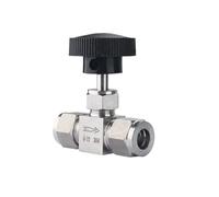 Robinet à pointeau réglable OD 3 4 6 8 10 12 14 mm 1/8" 1/4" 3/8" 1/2" Connecteur de tube à double virole à compression(1/8")