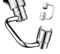 Robinet à Rallonge Rotatif Multifonctionnel, Robinet Cuisine, Mousseur Robinet de Rallonge Pivotant à 1080°, Mousseur Robinet Cuisine Avec 2 Modes de Pulvérisation, pour Cuisine Salle de Bain (1pcs)