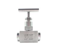 Robinet à soupape à pointeau d'arrêt femelle en acier inoxydable 304, 1/4", 3/8", 1/2", 3/4", 1", J13-320P(1",BSPP)